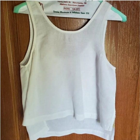 TRADED--Ilana Kohn RoxeyLinen Tank sz XS/S White - Picture 6 of 10